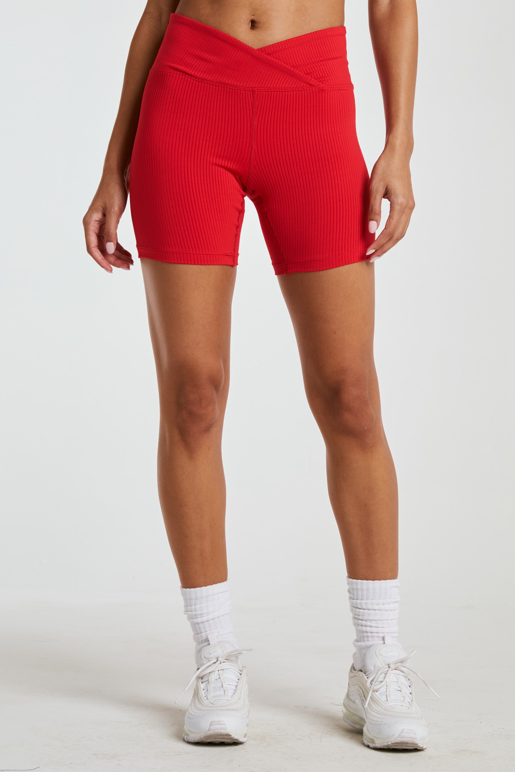Ribbed V Waist Biker Short