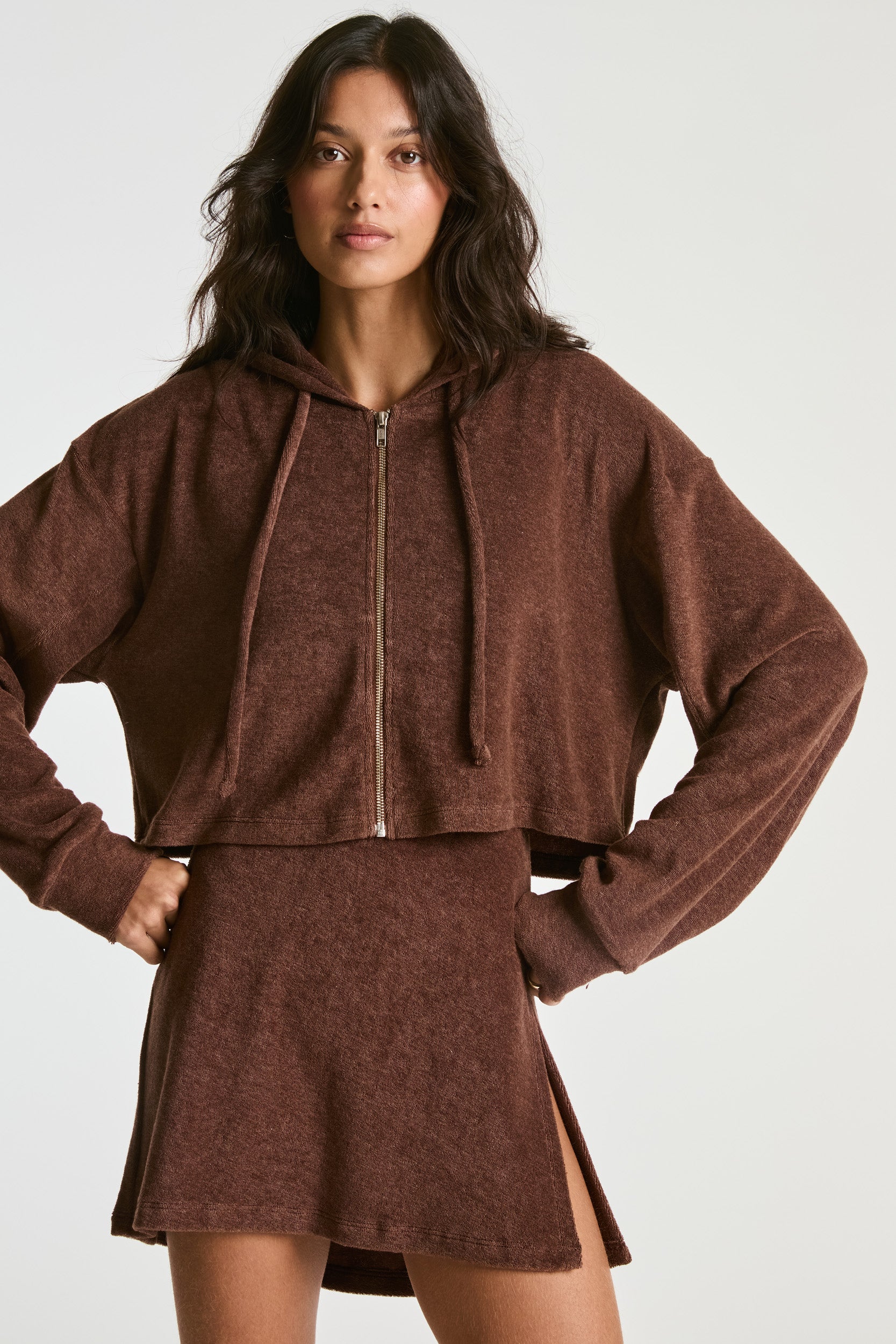 Terry Classic Zip Up Sweatshirt