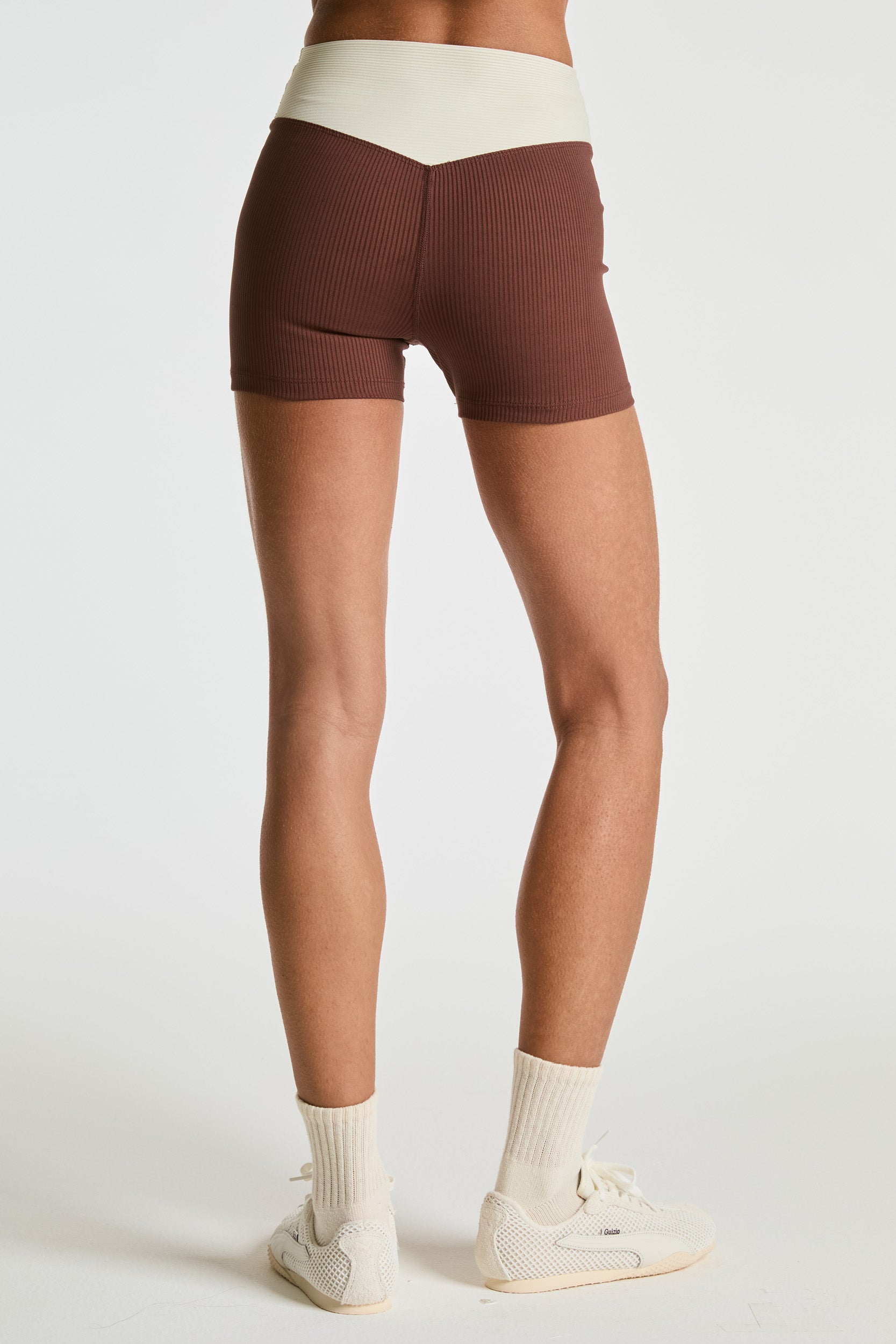 Ribbed Two Tone Dip Short