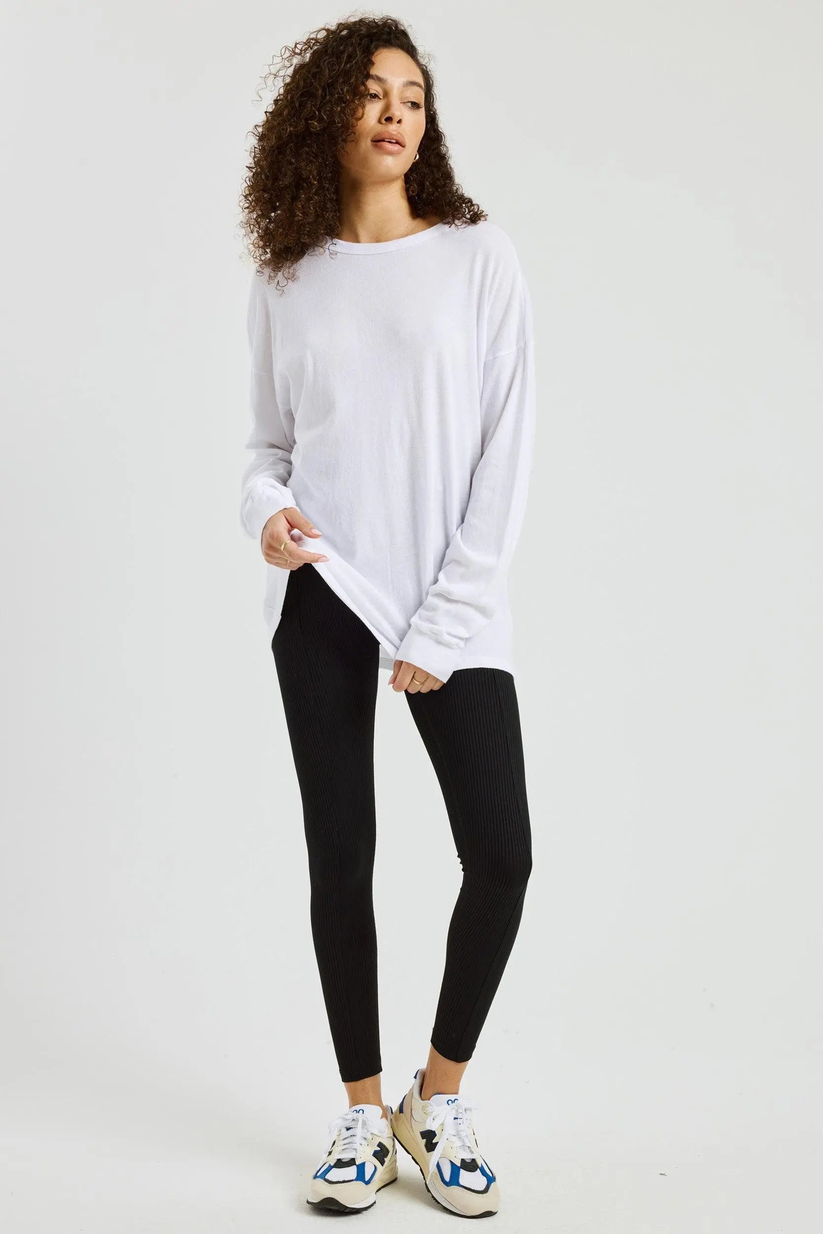 Todayful boyfriend long Tee ホワイト Stylish Boyfriend Long Sleeve for Comfort