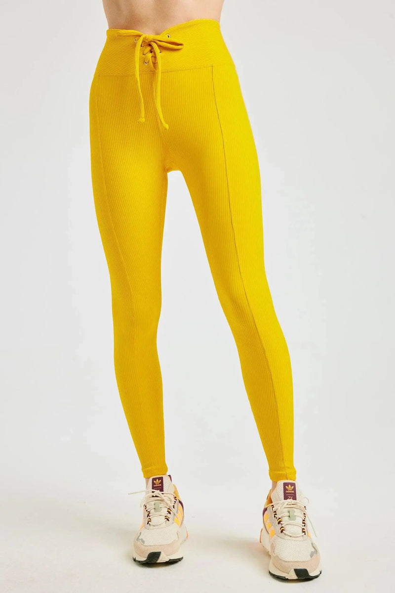 Forever 21 Women's Active High-Rise Leggings in Neon Yellow Medium