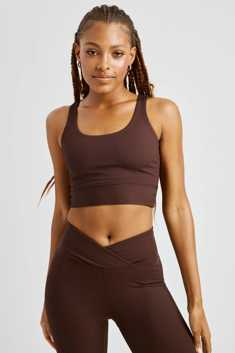Year Of Ours Ribbed Mock Neck Sports Bra  Urban Outfitters Australia  Official Site