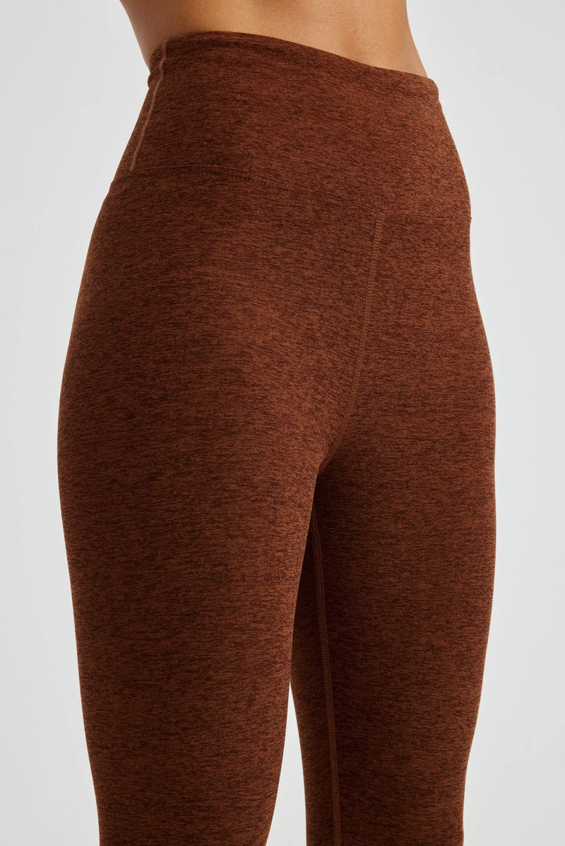Dark Brown Leggings with Stretch Waistband