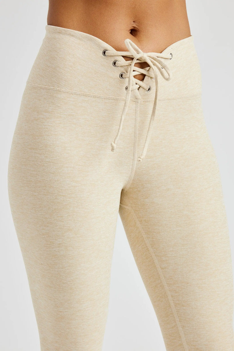 YEAR OF OURS Lace-up ribbed stretch-jersey leggings