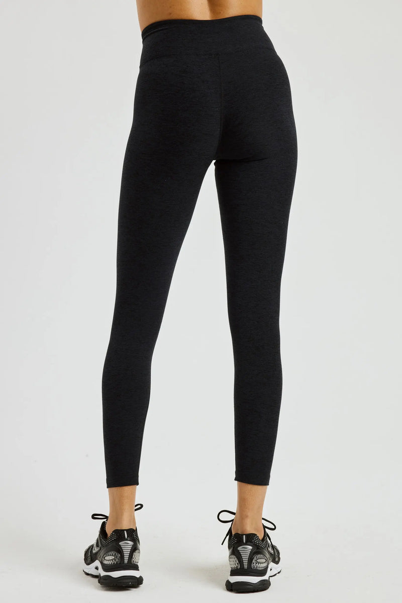 Shop Year of Ours Veronica Ribbed Two-Tone Cross-Over Leggings