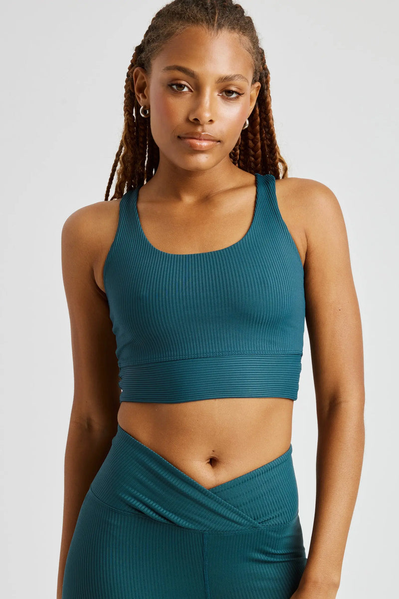 Year Of Ours Ribbed Mock Neck Sports Bra  Urban Outfitters New Zealand  Official Site