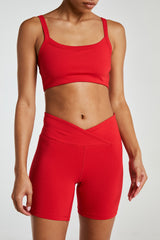 Ribbed V Waist Biker Short