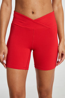 Ribbed V Waist Biker Short