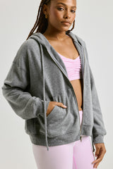 Boyfriend Zip Up Hoodie