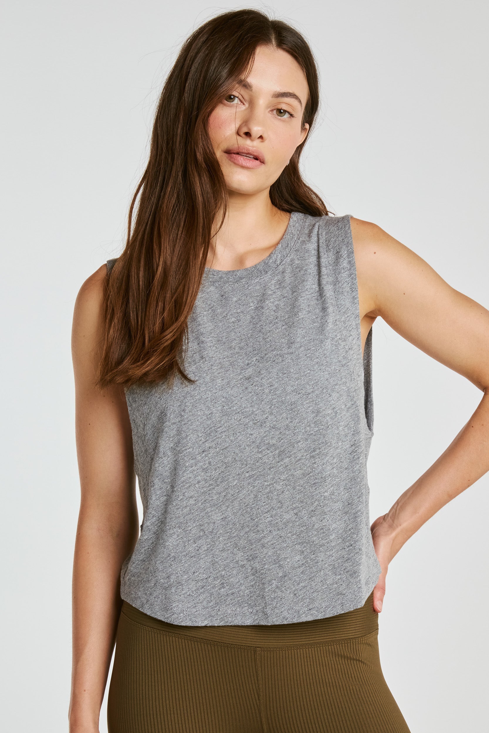 Flow Cropped Muscle Tank Year of Ours Tops