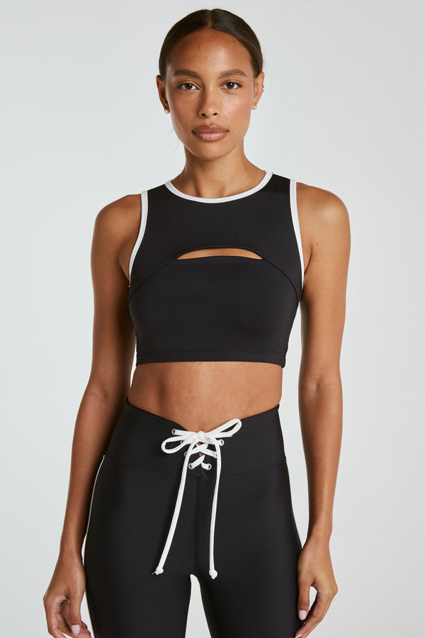 Two Tone Cut Out Bra - Year of Ours