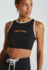 Two Tone Cut Out Bra - Year of Ours