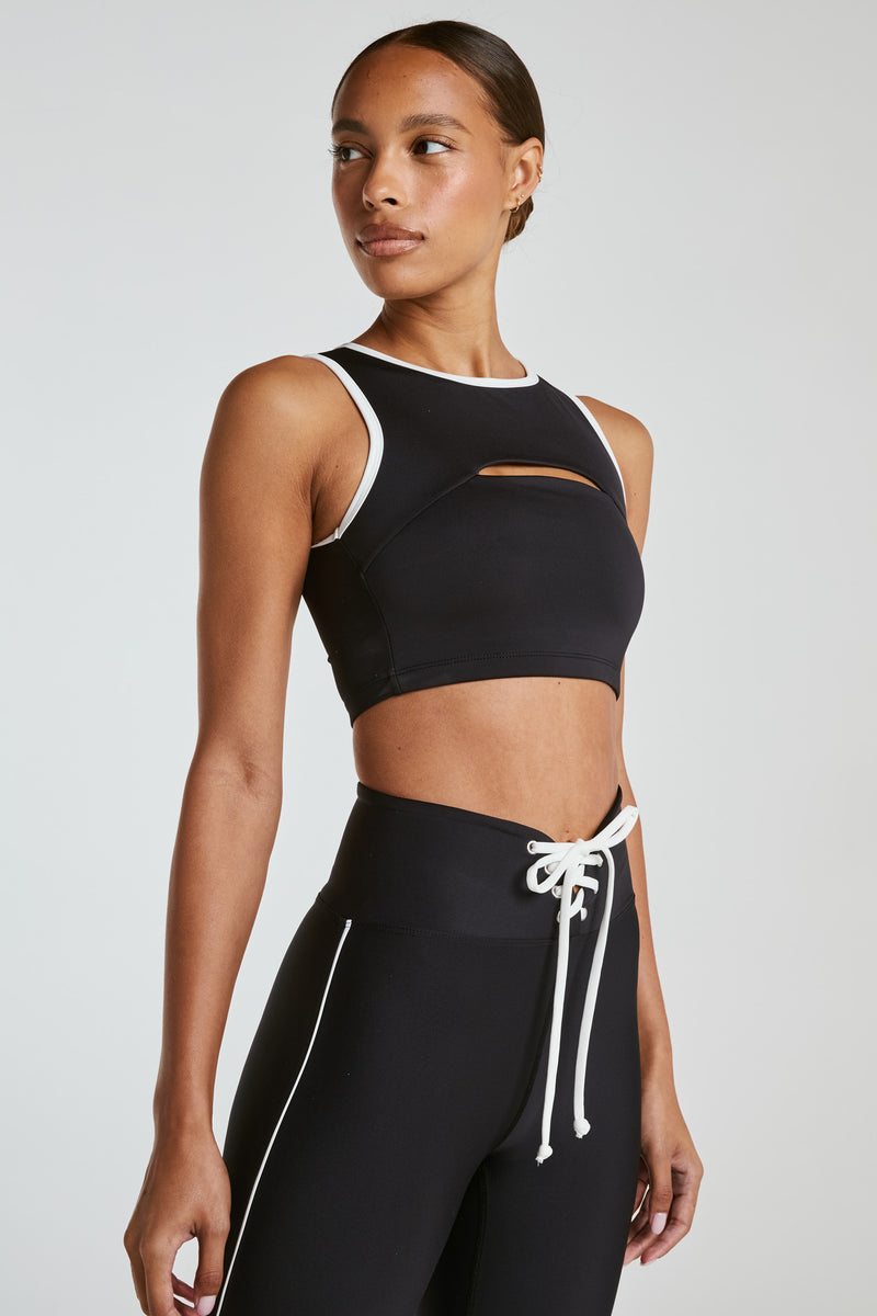 Two Tone Cut Out Bra - Year of Ours