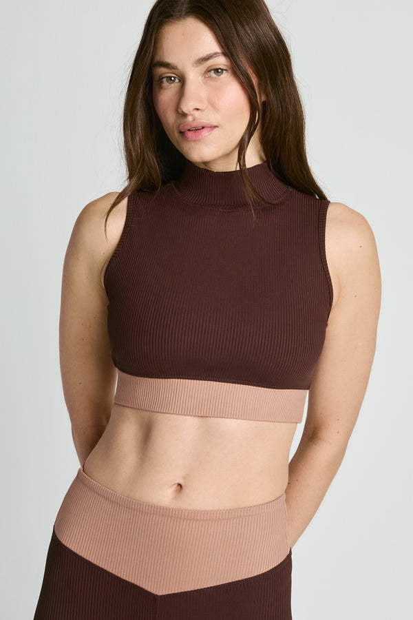 Ribbed Contrast Bodhi Bra - Year of Ours