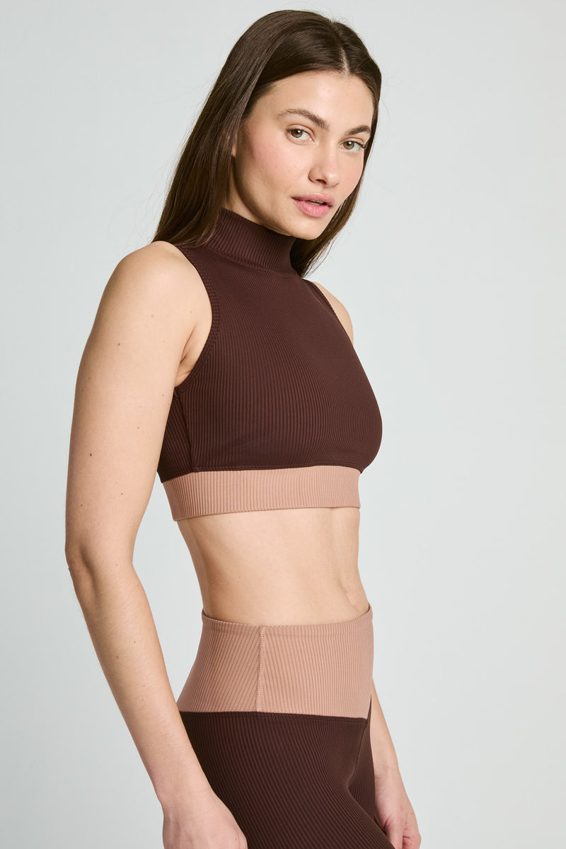 Ribbed Contrast Bodhi Bra - Year of Ours