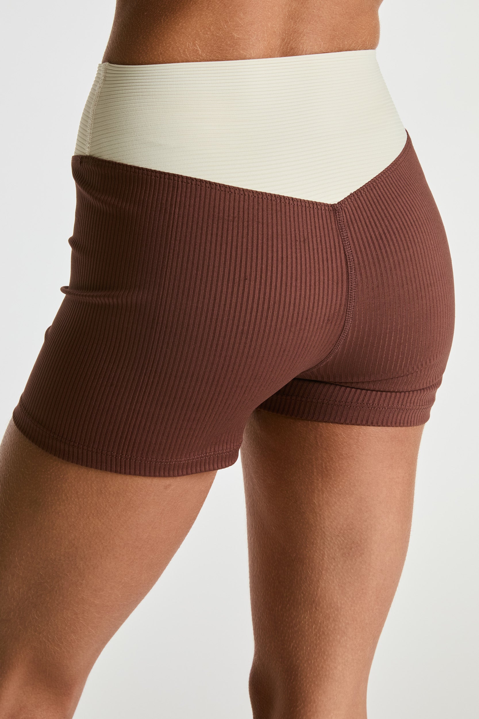 Ribbed Two Tone Dip Short
