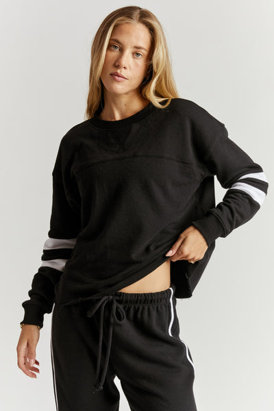 【YOURNUS】Racer Varsity Balloon Sweatshirt W563 Varsity Crewneck