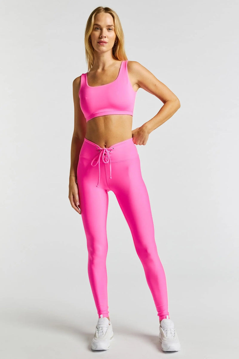 NWT Year of Ours Ribbed Football Leggings in Hot Pink. Size Small
